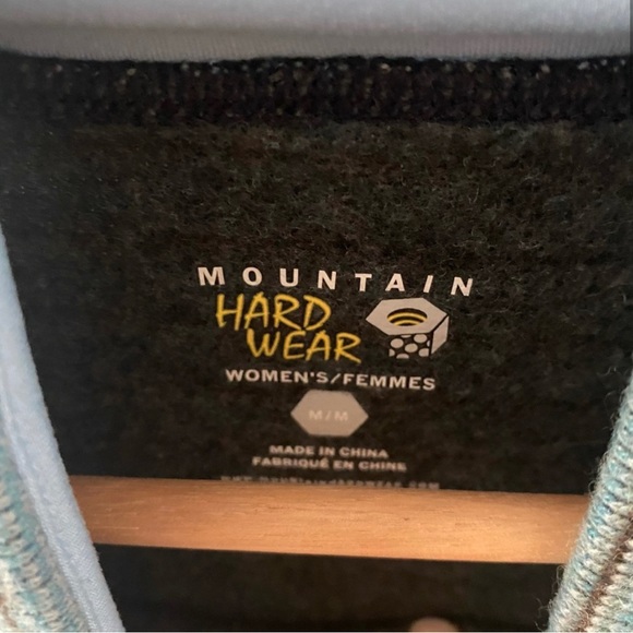 Mountain Hardware Blue Gray Cowl Wool Pullover - Picture 3 of 9